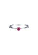 TOMEI Ruby Solitaire Ring, White Gold 750 Discount