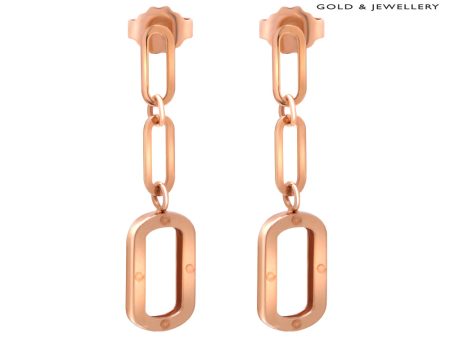 TOMEI Rouge Collection, Link Earrings Rose Gold 750 Online now