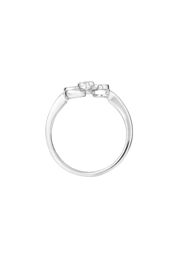 TOMEI Minimalist Butterfly Diamond Ring, White Gold 375 Sale