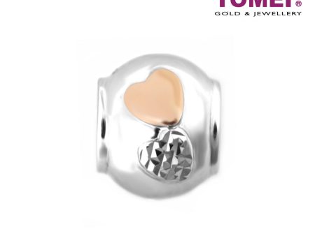 TOMEI Minimalistic Heart Charm, White Gold 585 (P5316 MF300 MF319) Hot on Sale