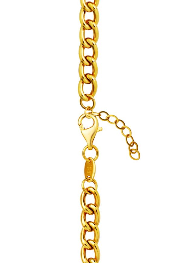 TOMEI Lusso Italia Love Badge Bracelet, Yellow Gold 916 Online Hot Sale