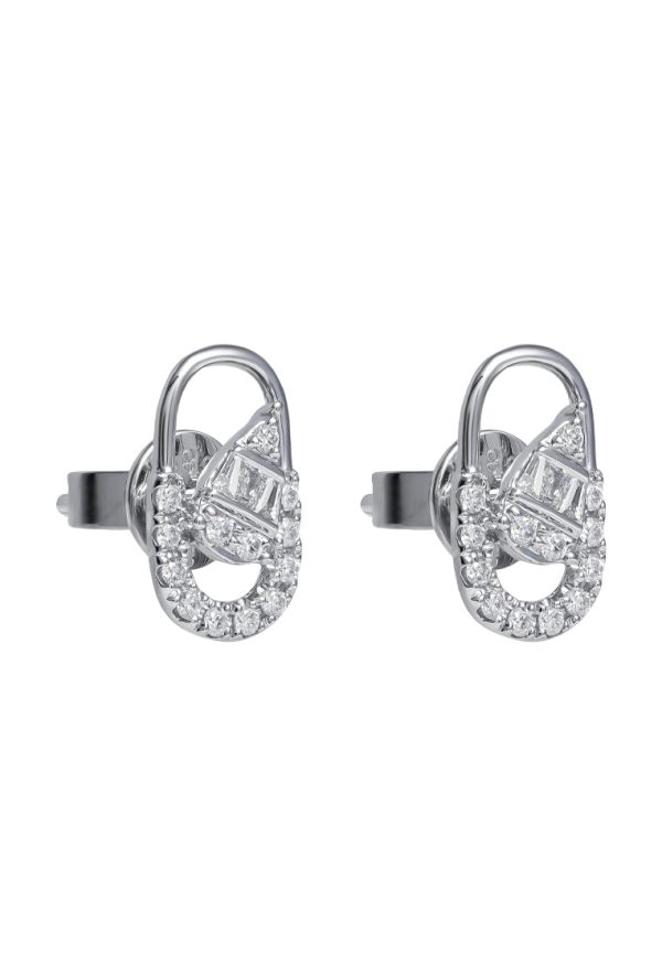 TOMEI Opulent Ovals Collection Diamond Earrings, White Gold 585 Sale