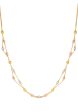 TOMEI Tri Tone Interwoven Beaded Necklace, Yellow Gold 916 Supply