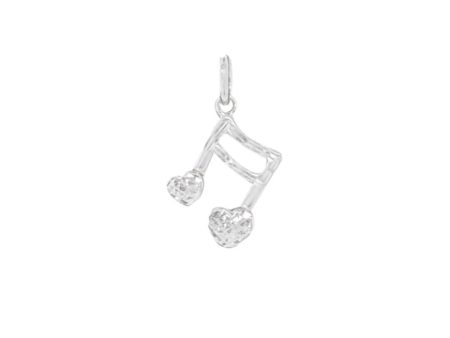 TOMEI Music Note Pendant, White Gold 585 Sale