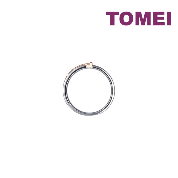 TOMEI【爱的羁绊】Evermore Couple Ring, White+Rose Gold 750 Fashion