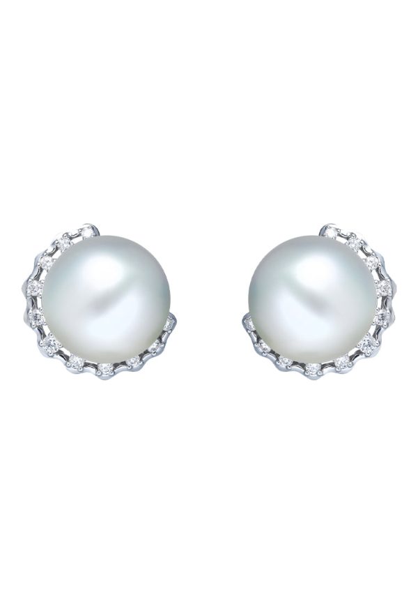 TOMEI Pearl Earrings, White Gold 750 Online