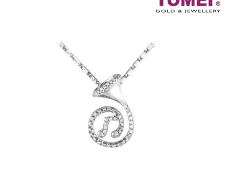 TOMEI Sing Out Loud Pendant Set, Diamond White Gold 375 (P5088) on Sale