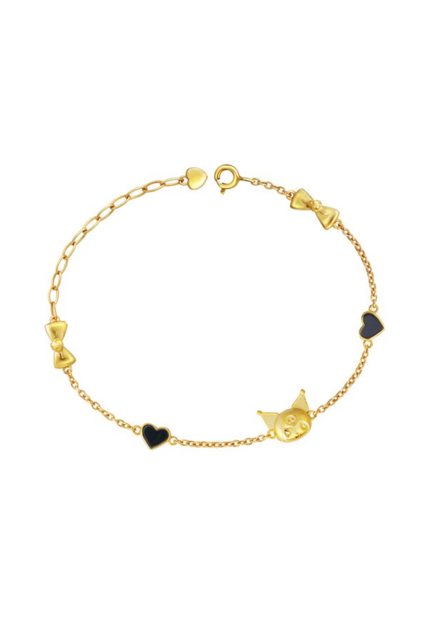 TOMEI X SANRIO Kuromi Bracelet, Yellow Gold 916 For Discount