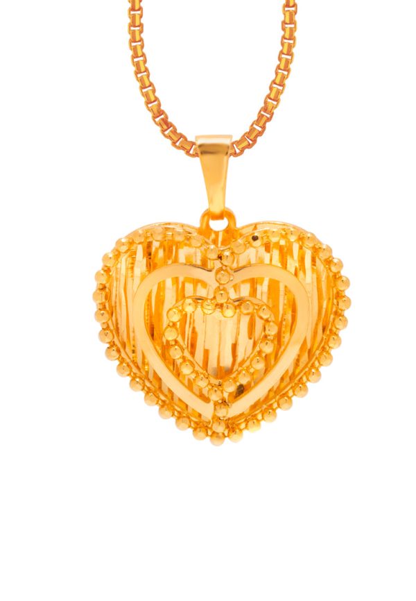 TOMEI Lusso Italia Layered Love Pendant, Yellow Gold 916 Online Sale