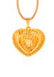 TOMEI Lusso Italia Layered Love Pendant, Yellow Gold 916 Online Sale