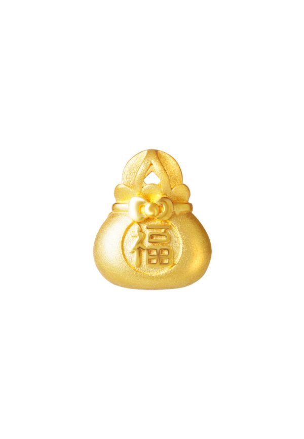 TOMEI X SANRIO Hello Kitty Fukubukuro Pendant, Yellow Gold 916 on Sale