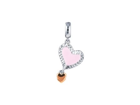 TOMEI Pinkish Heart Charm, White+Rose Gold 585 Online