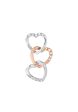 TOMEI Triple Linked Hearts Pendant Set, White Gold Online