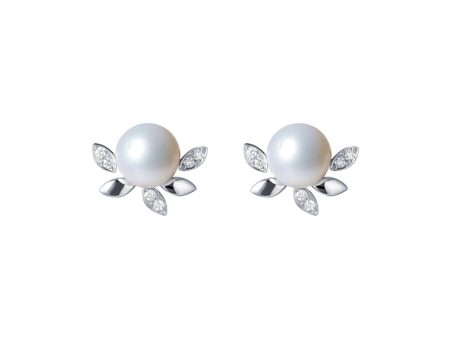 TOMEI Pearl With Diamond Earrings, White Gold 585 Online Sale