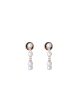 TOMEI Minimalist Pearl Earrings, White Rose Gold 750 For Cheap