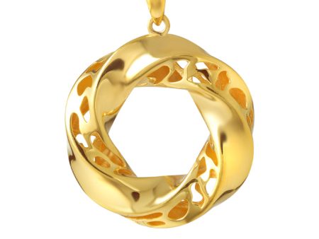 TOMEI Lusso Italia Swirly Pendant, Yellow Gold 916 For Cheap