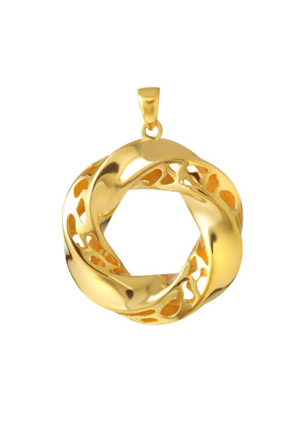 TOMEI Lusso Italia Swirly Pendant, Yellow Gold 916 For Cheap