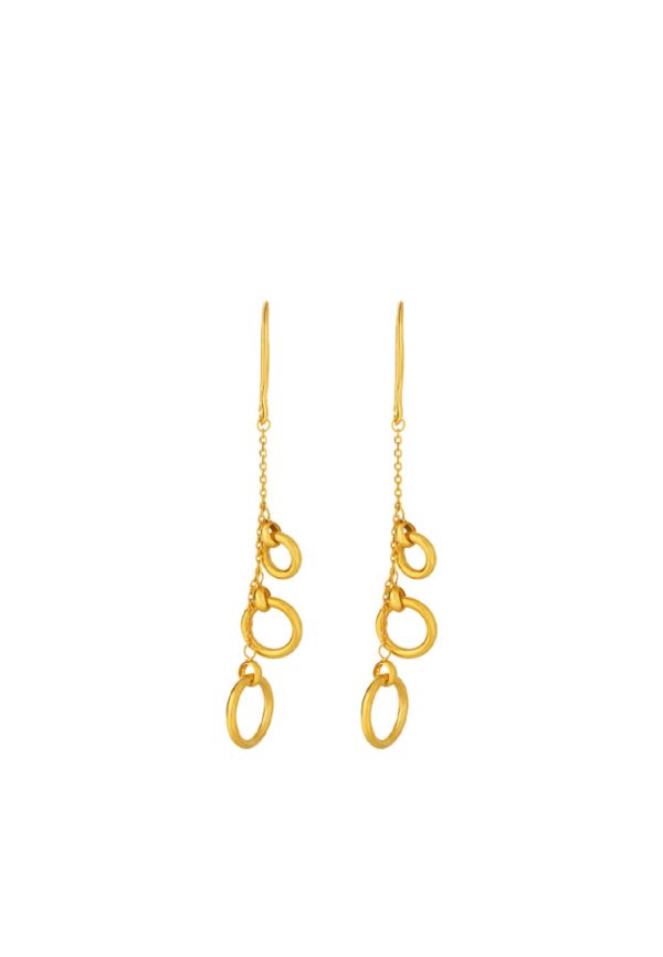 TOMEI Lusso Italia Dangling Circle Earrings, Yellow Gold 916 Discount