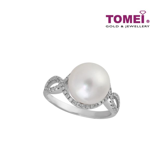 TOMEI Ring, Diamond Pearl White Gold 750 (R1202-14) Fashion