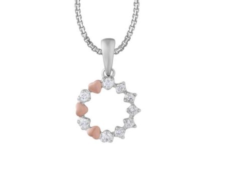 TOMEI Diamond Pendant Set I White and Rose Gold 585 For Sale