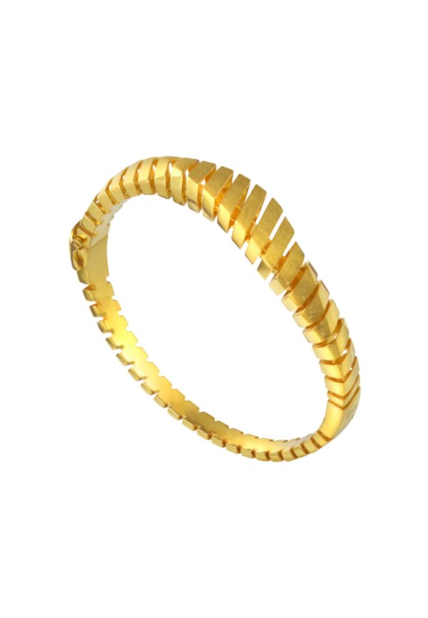 TOMEI Sri Puteri Collection Dominoes Bangle, Yellow Gold 916 Online Sale