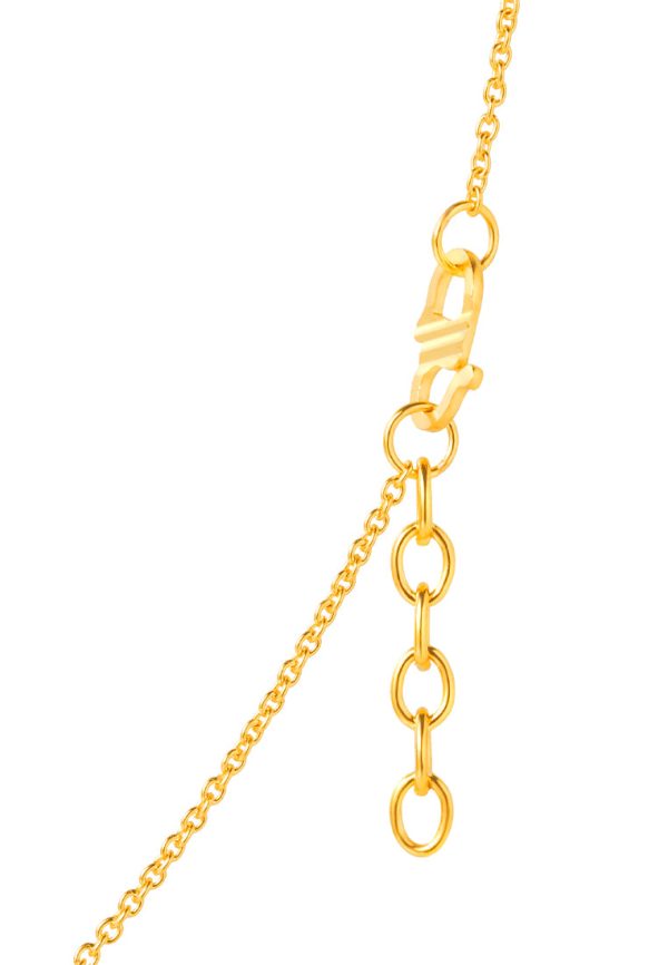 TOMEI Simplicity Double Bar Necklace, Yellow Gold 916 Cheap