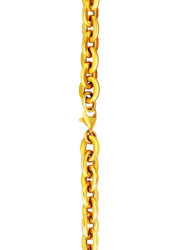 TOMEI Lusso Italia Split Link Tiny Chain Bracelet, Yellow Gold 916 For Cheap