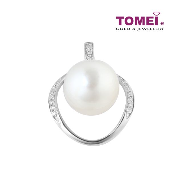 TOMEI Pendant, Diamond Pearl White Gold 750 (P5432) Hot on Sale