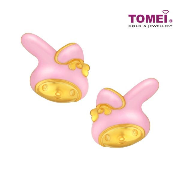 TOMEI My Melody Earrings, Yellow Gold 916 For Discount