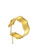 TOMEI Lusso Italia Wide Wave Bangle, Yellow Gold 916 Sale