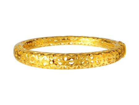 TOMEI Sri Puteri Collection Flower Bangle, Yellow Gold 916 Supply