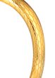 TOMEI Patterned Curvy Bangle, Yellow Gold 916 Fashion