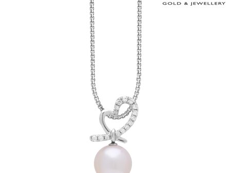 TOMEI Love Is Beautiful Collection Pearl Pendant Set, White Gold 585 Online