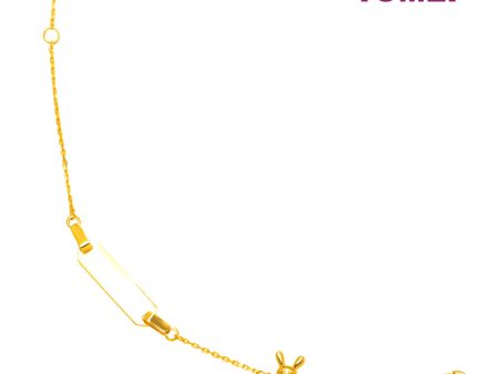 TOMEI Lusso Italia Rabbit Bracelet, Yellow Gold 916 Online now