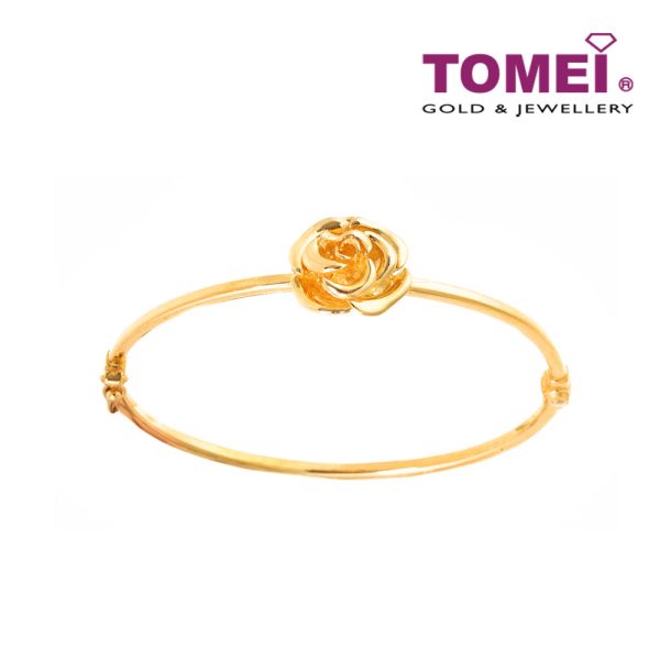 TOMEI Petal of Love Bangle, Yellow Gold 916 (WS-BK1489-1C) Supply