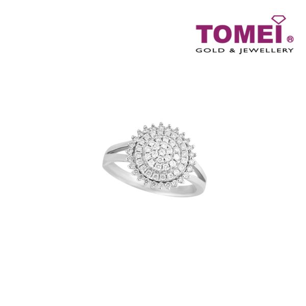 TOMEI Ring, Diamond White Gold 750 For Sale