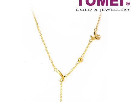 TOMEI Whimsically Delightful  Expression of Love Necklace, Yellow Gold 916 Cheap