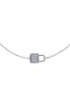 TOMEI Padlock Diamond Bracelet, White Gold 750 Cheap