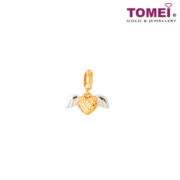 TOMEI Wing of My Love Charm, Yellow Gold 916 For Sale