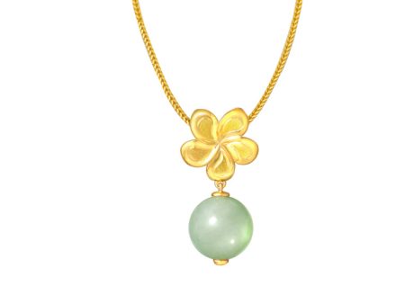 TOMEI The Flower Jade Pendant, Yellow Gold 916 Supply