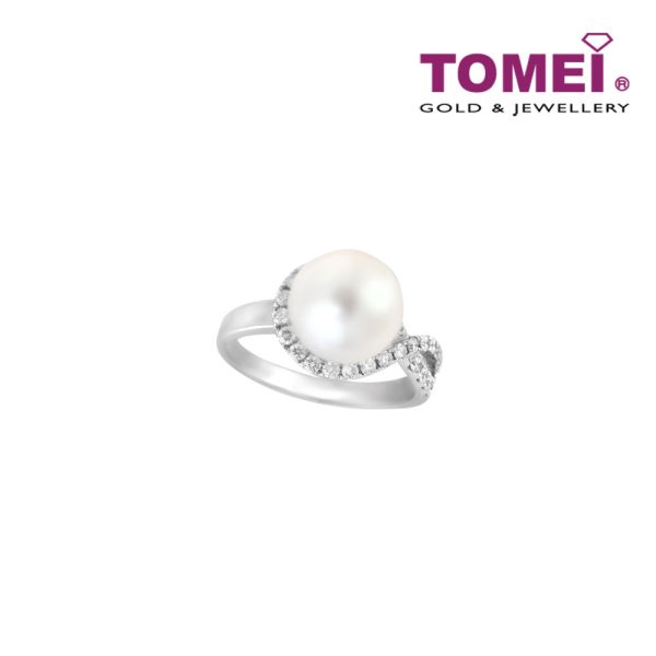 TOMEI Ring, Diamond Pearl White Gold 750 (R1498) Hot on Sale