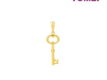 TOMEI Key with Timeless Vibes Pendant, Yellow Gold 916 Online now