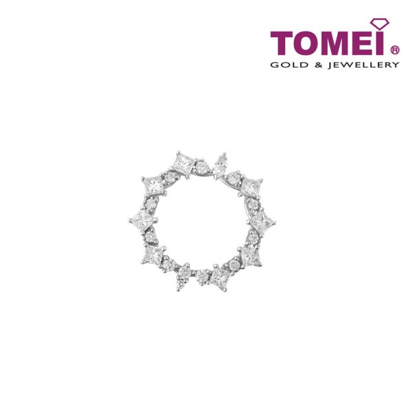 TOMEI Luminously Sparkling Rays Diamond Pendant, White Gold 750 (P6168) Cheap