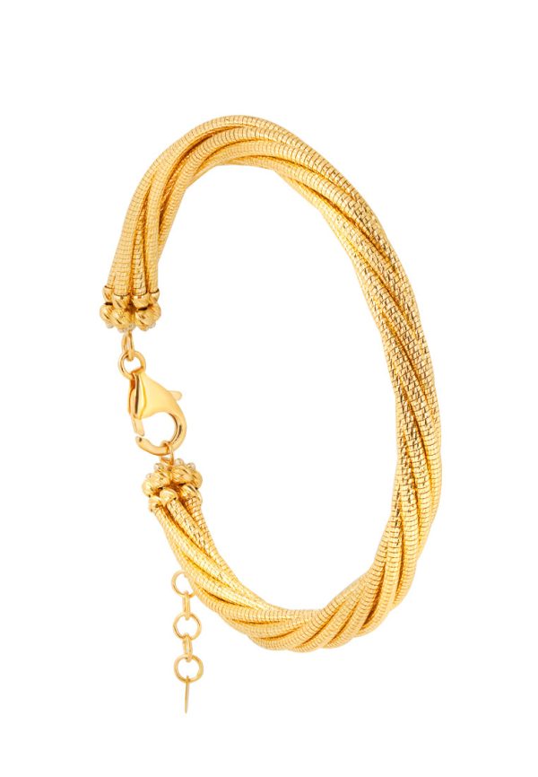 TOMEI Lusso Italia Twist Bangle, Yellow Gold 916 Discount