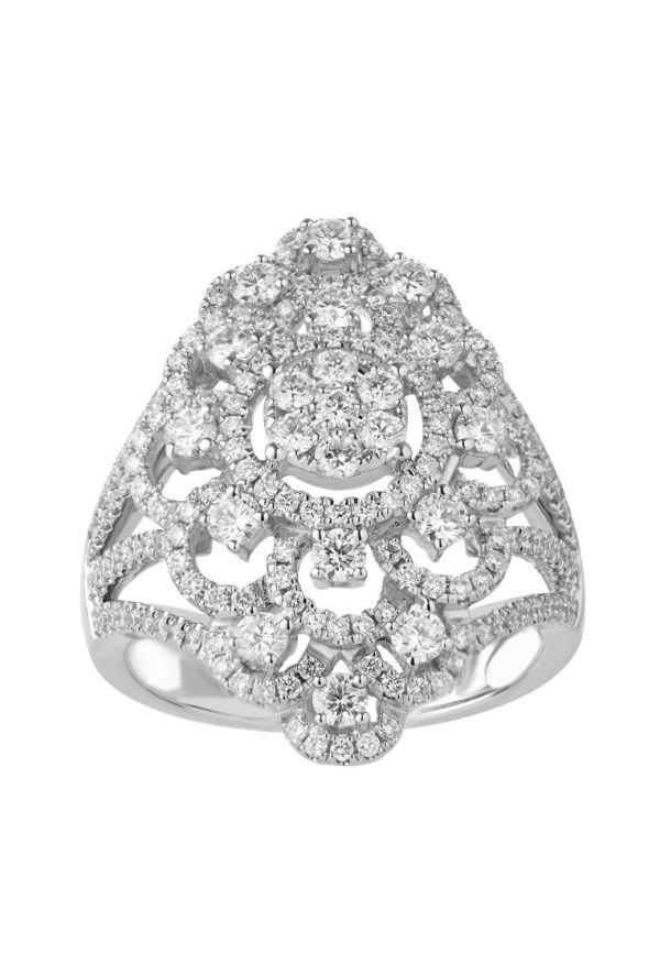 TOMEI Ring, Diamond White Gold 750 (R4707) Online