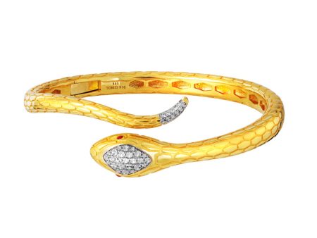 TOMEI Diamond Cut Collection, The Golden Snake Bangle, Yellow Gold 916 Online Sale