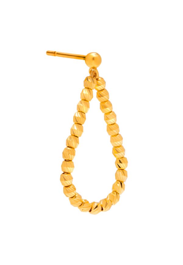 TOMEI Vogue Drop Beads Earrings, Yellow Gold 916 Fashion