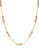 TOMEI Tritone Etched Quartet Chain Link Necklace, Yellow Gold 916 Online now