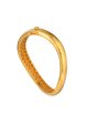 TOMEI Patterned Curvy Bangle, Yellow Gold 916 Fashion