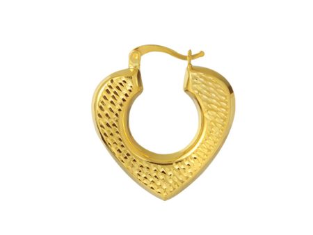 TOMEI Lusso Italia Heart Motive Earrings, Yellow Gold 916 on Sale